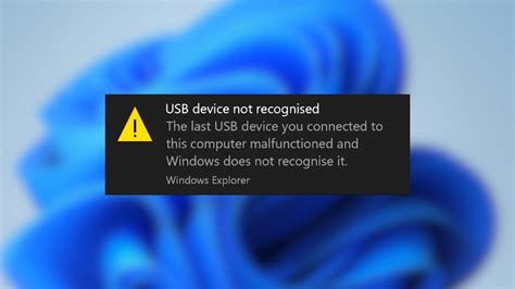 USB device not recognised 